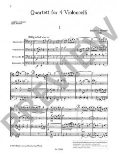 Quartett von Friedrich Metzler für 4 Violoncelli im Alle Noten Shop kaufen