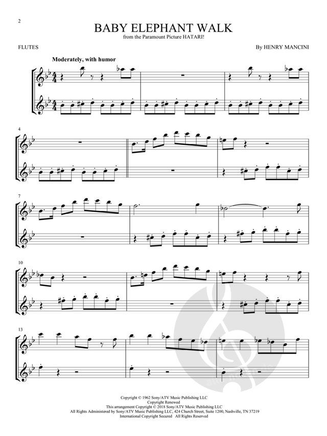 Movie Songs for 2 Flutes » Flöte Noten