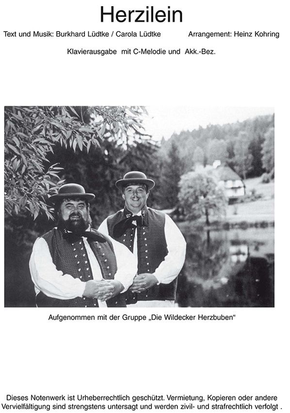 Herzilein Von Burkhard L dtke Songb cher Liederb cher