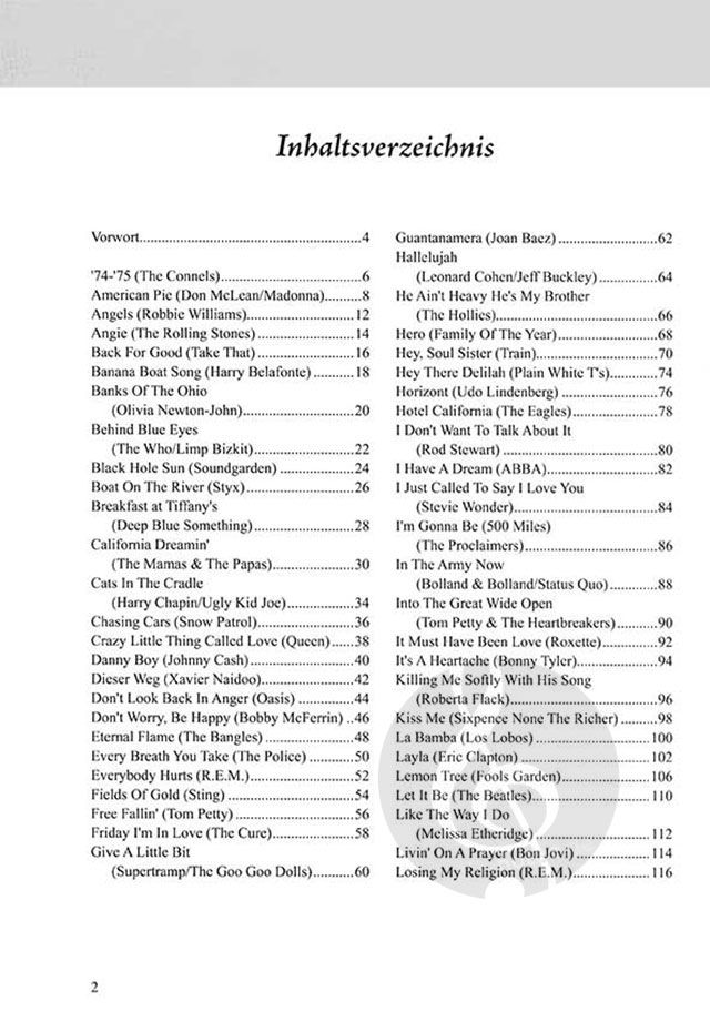 Liederbücher für Alt und Jung Liederbuch. Das Rock & Pop Fetenbuch 2 für Alt und Jung XXL: 100 Popsongs leicht arrangiert für Gesang und Gitarre Gesang und Gitarre