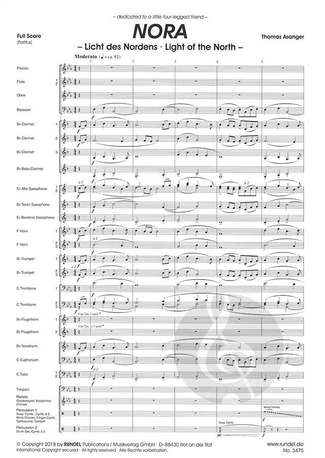 Nora von Thomas Asanger » Blasorchester Noten (Partitur)