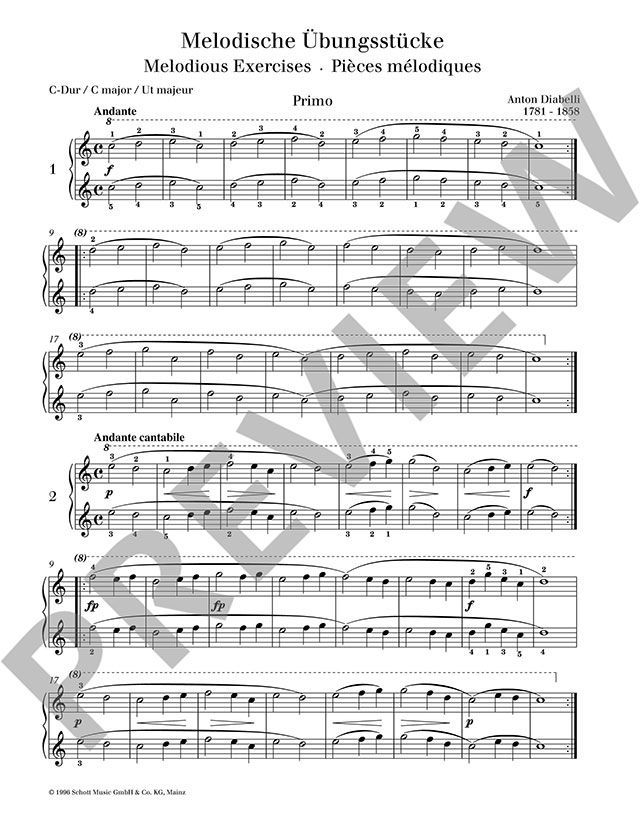 Melodious Studies In The 5-Note Range, Op. 149 - No. 15 Andante