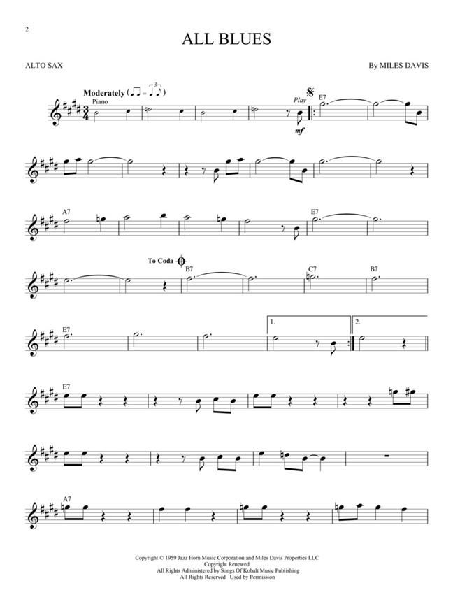 Jazz Blues Favorites Alto Sax Im Alle Noten Shop Kaufen